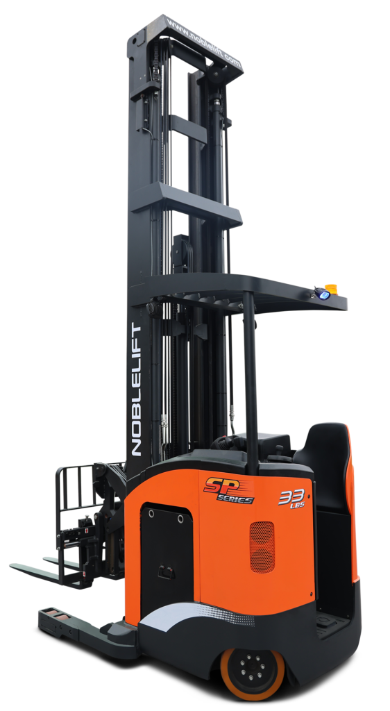 Stand-on Scissor Reach Truck