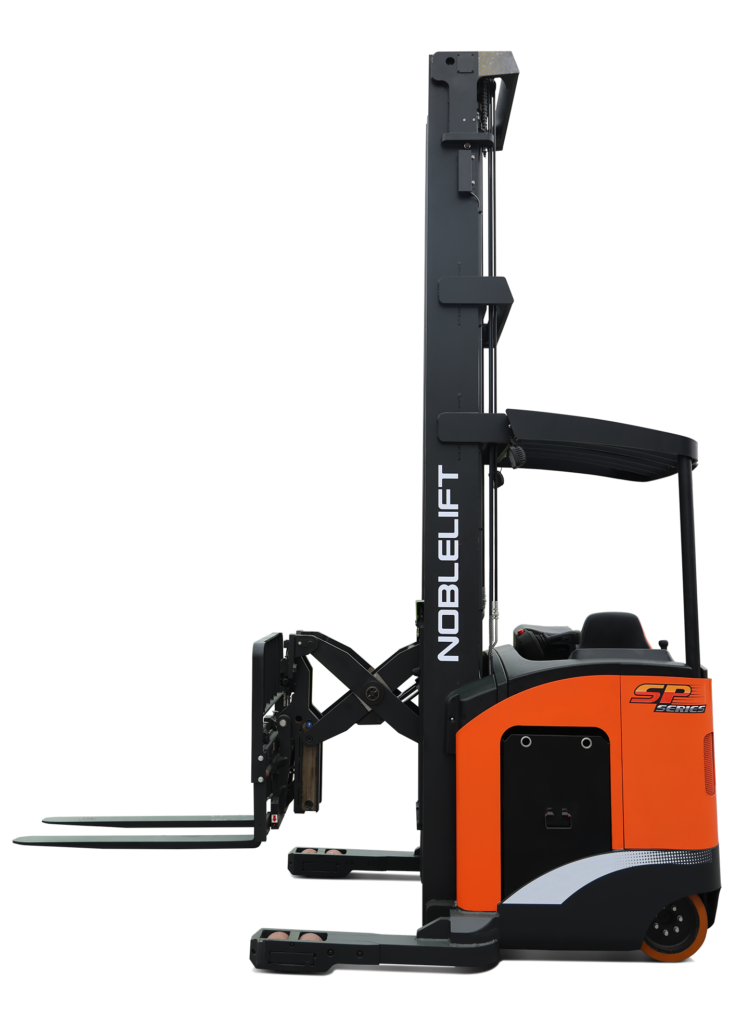 Stand-on Scissor Reach Truck
