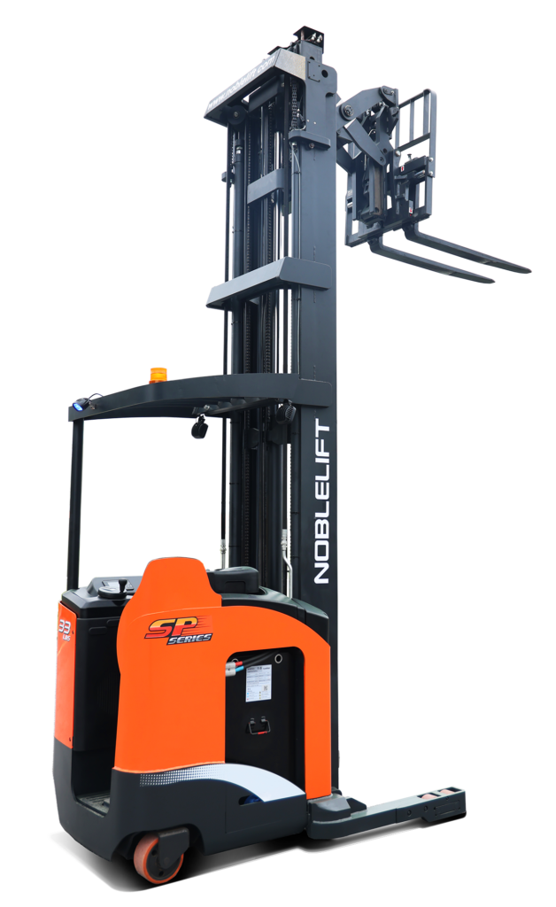 Stand-on Scissor Reach Truck