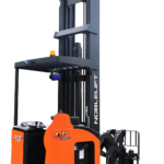 Stand-on Scissor Reach Truck