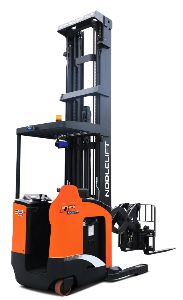 Stand-on Scissor Reach Truck