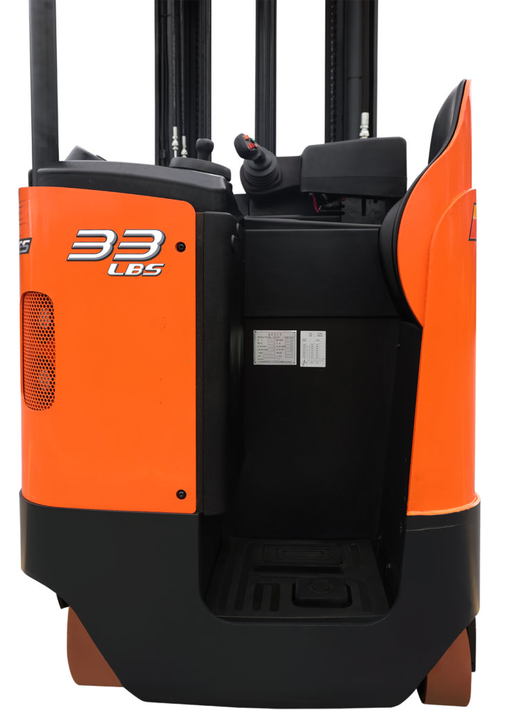 Stand-on Scissor Reach Truck